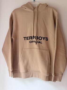 TERPBOYS Official Logo Hoodie - Beige size M